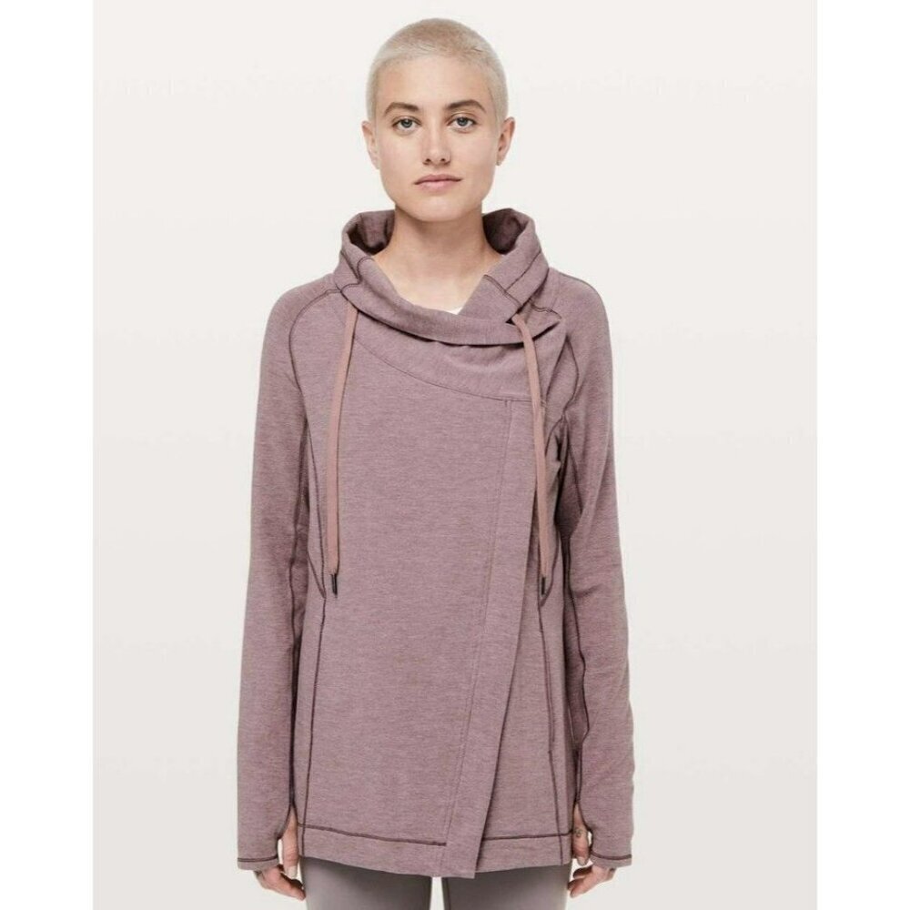 Lululemon Coast Easy Wrap Heathered Misty Merlot Size 4 EUC